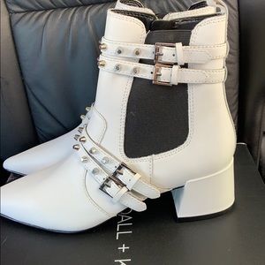 NEVER WORN.  Kendall + Kylie white ankle boot